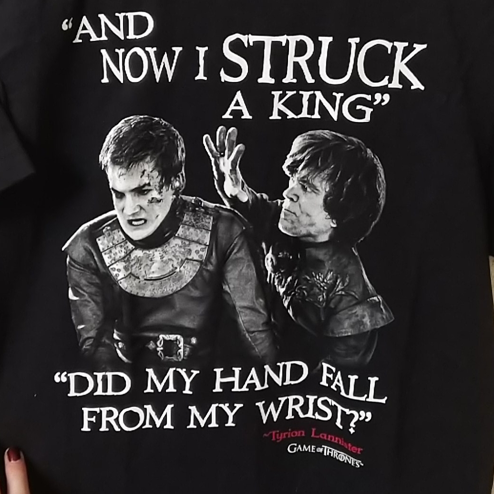 NWOT black Game of Thrones Tyrion shirt M